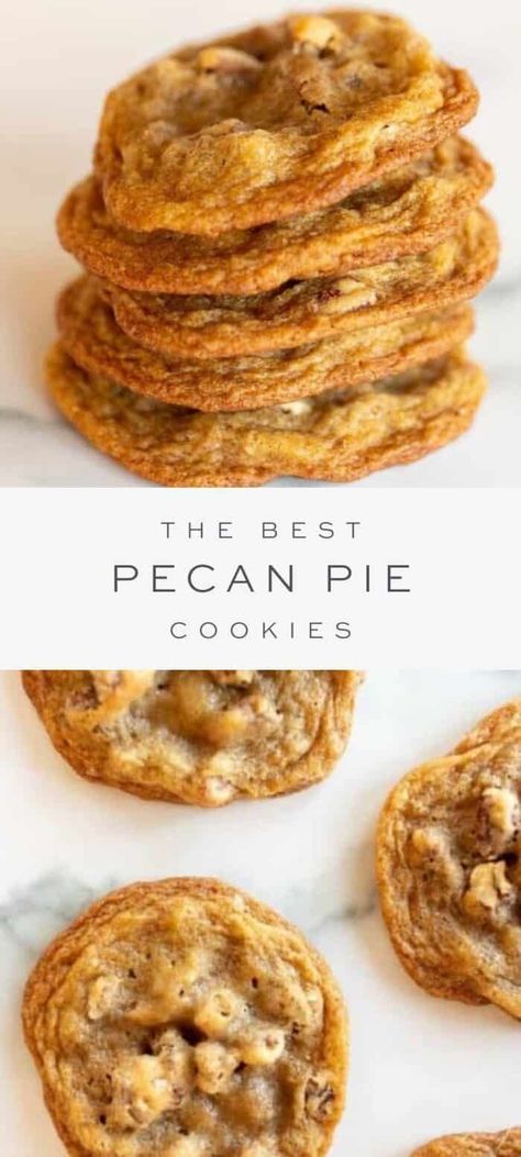 Pecan Pie Cookies Recipe, Pecan Pie Cookies, Jello Dessert, Special Cookies, Best Pecan Pie, Canning Jam, Pie Cookies, Julie Blanner, Food Motivation