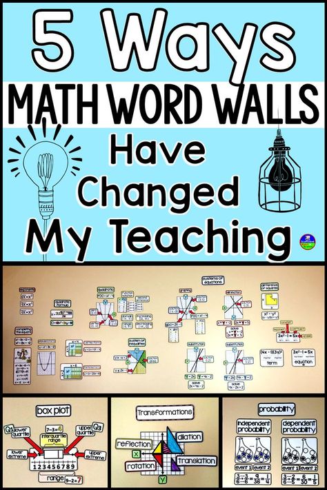 Teaching Math Vocabulary, High School Algebra, Math Word Walls, Math Classroom Decorations, School Algebra, I Love Math, Word Walls, Math Vocabulary, Math Intervention