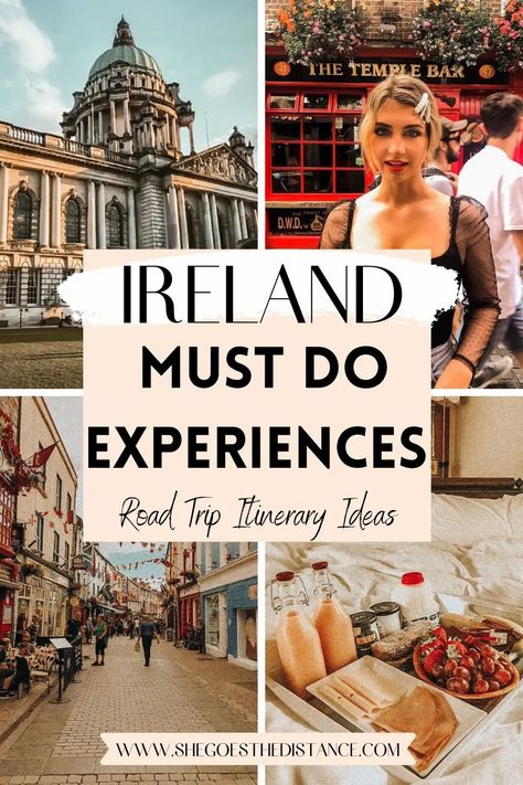 Ireland Road Trip Itinerary: 7 Must-Do Experiences in Ireland - She Goes The Distance Ireland Trip Itinerary, Airplane Tips, Ireland Road Trip Itinerary, Road Trip Stops, Ireland Aesthetic, Ireland Road Trip, Ireland Itinerary, Perfect Road Trip, Ireland Vacation