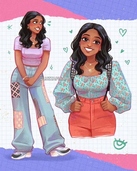 Luz Tapia Art, 3d Karakter, Never Have I Ever, Dessin Adorable, Drawing Clothes, Cute Art Styles, Girls Cartoon Art, Female Character Design, Cartoon Art Styles