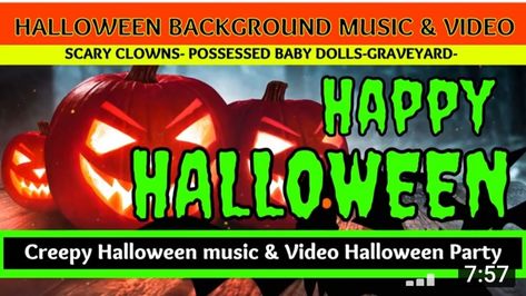 Scary Halloween Music, Scary Music, Creepy Halloween Party, Cool Videos, Background Halloween, Halloween Songs, Party Video, Halloween Music, Halloween Movie