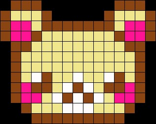 Bear/ Rilakkuma bead pattern Kandi Cuffs, Easy Perler Bead Patterns, Piskel Art, Pixel Art Templates, Pony Bead Patterns, 8bit Art, Hama Beads Design, Diy Perler Bead Crafts, Pixel Art Grid