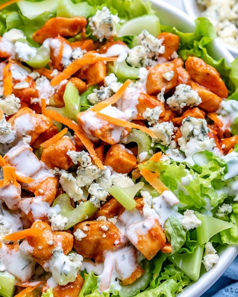 Buffalo Chicken Salad | Clean Food Crush Buffalo Chicken Salad Recipe, Healthyish Recipes, Healthy Buffalo Chicken Dip, Buffalo Chicken Salad, Salad With Chicken, Summer Boat, Salad Greens, Chicken Salad Recipe, Clean Food Crush