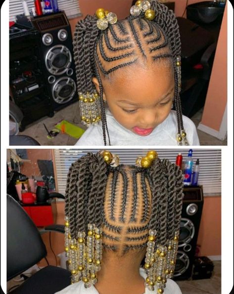 Little Black Girls Braided Hairstyles For Kids Natural, Black Baby Girl Hairstyles Braids, Cornrow Hairstyles For Black Kids, Toddler Hairstyles Girl Braids, Lil Girl Braid Styles, Little Black Girls Hairstyles For Kids, Natural Hairstyles For Black Kids, Baby Braid Styles, Black Girls Hairstyles For Kids