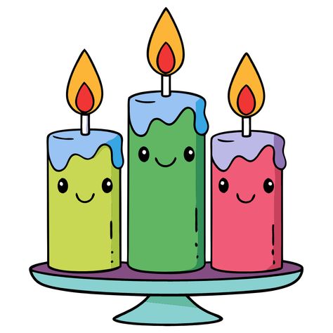 Cute Colorful Candle Clipart Candle Graphic, Apple Template, Colorful Candle, Candle Illustration, Candle Clipart, Thanksgiving Clipart, Candle Images, Pilgrim Hat, Clipart Free