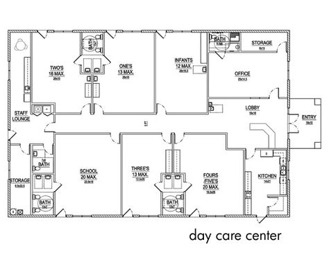 About a Career as a Daycare Owner You'll be inspired by your ability each day to help children meet new challenges, learn new things, and discover the world around them. Description from pinterest.com. I searched for this on bing.com/images Daycare Center Layout, Daycare Floor Plans, Daycare Center Ideas, Modular Classroom, Child Care Center Design, Daycare Layout, Preschool Classroom Layout, Opening A Daycare, Daycare Director