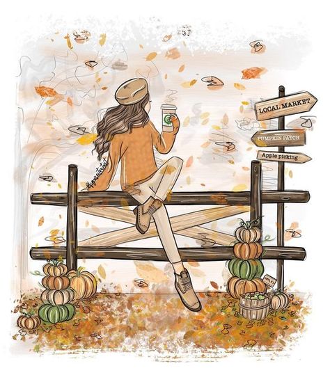 Drawing Fall, Painted Fashion, Beginning Of Fall, Hello September, Harvest Thanksgiving, New Goals, Autumn Halloween, Screen Saver