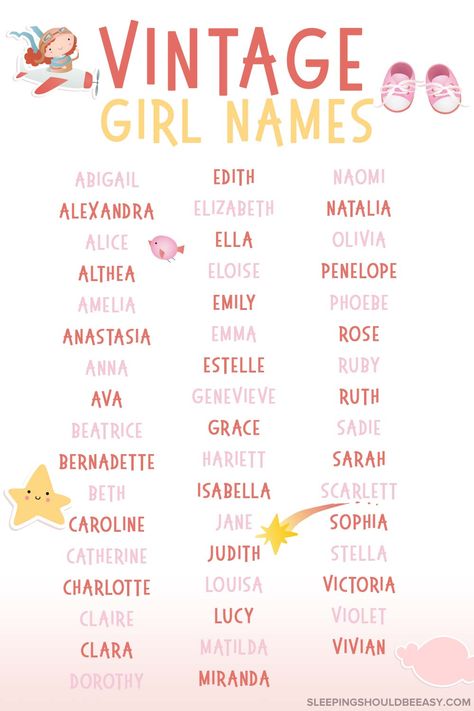 Old Fashion Girl Names, Vintage Girl Names, Old Fashioned Baby Names, Old Fashioned Names, Vintage Baby Names, Baby Check, Vintage Names