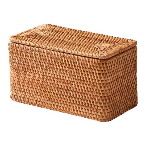 Better Homes & Gardens Rattan Organizer Basket with Lid, Brown - Walmart.com Rattan Design, Storage Baskets With Lids, Shower Rack, Bathroom Basket Storage, Decorative Storage Baskets, Bathroom Baskets, Bamboo Bathroom, Basket With Lid, Shower Basket