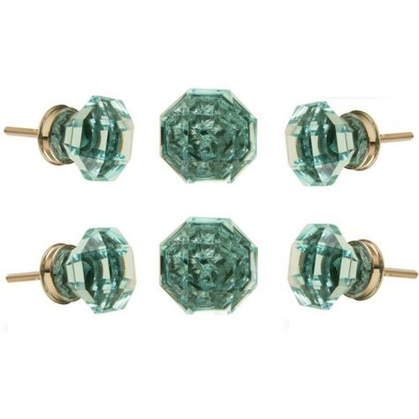 Trinca-Ferro This knob is just the thing your interior design needs! It brings some fun and some interest to any piece of furniture you put it on and you will soon find yourself wanting to update the furniture hardware in every room of your house. You will love using it as a cabinet door pull, cupboard knob or dresser drawer handle. Finish: Turquoise/Gold Turquoise Cabinets, Unique Drawer Pulls, Dresser Drawer Handles, Unique Knobs, Crystal Door Knobs, Cupboard Knobs, Dresser Drawer, Decorative Knobs, Drawer Cabinet