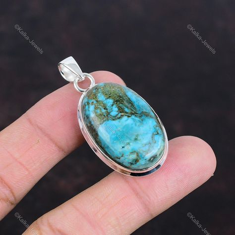 Tibetan Turquoise, Pendant For Women, Turquoise Pendant, 925 Jewelry, Turquoise Gemstone, Sterling Silver Pendant, Sterling Silver Pendants, Silver Pendant, Gemstone Jewelry