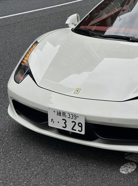 Future lifestyle Japan tokyo drift old school new money ferrari Lamborghini working hard corporate world japanese license plate formula one White Ferrari Aesthetic, Japanese Old Money, White Old Money, Ferrari White, New Money, White Ferrari, Ferrari Cars, Tokyo Drift, Clay Jewellery