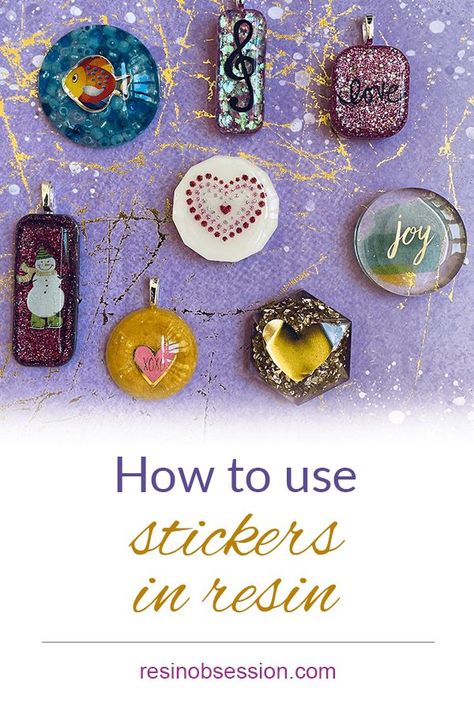 Use Stickers In Resin 100% Better With These Strategies - Resin Obsession Stickers In Resin, Diy Uv Resin, Amazing Resin, How To Make Resin, Epoxy Resin Diy, Resin Crafts Tutorial, Making Resin Jewellery, Diy Resin Projects, Resin Jewelry Diy