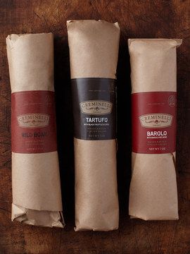 Artisan Salami by Creminelli Sausages Packaging, Food Delivery Packaging, Takeaway Packaging, Fresh Snacks, Food Box Packaging, Meat Shop, Clothing Packaging, Food Packaging Design, Packaged Food