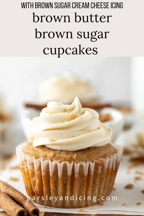 Cheesecakes Cupcakes, Brown Sugar Cupcakes, Chai Cupcakes, Butter Cupcake Recipe, Cinnamon Cupcakes, Baker Baker, Butter Cupcakes, Baking Fun, Food Infographic