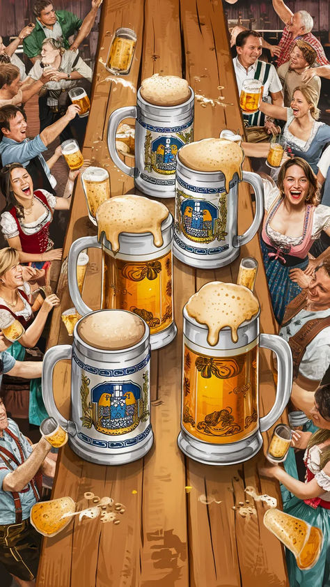 Beer Posters, Beer Brewing Recipes, Beer Games, German Beer Mug, Brewing Recipes, Beer Pictures, German Beer Steins, Beer Art, Coaster Art