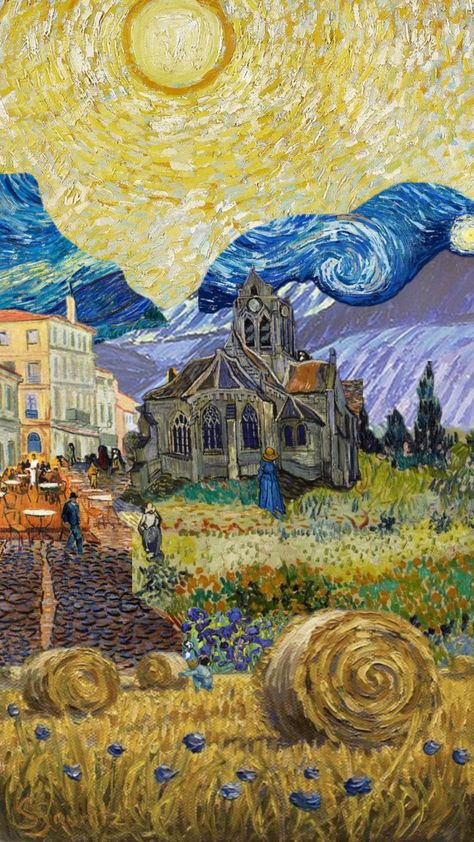 Van Gogh Aesthetic, Van Gogh Wallpaper, Gogh The Starry Night, Simplistic Wallpaper, Doodle Paint, Claude Monet Art, Vincent Van Gogh Art, Vincent Van Gogh Paintings, Monet Art