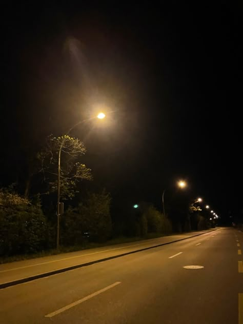 Empty night roads. Dark Road Pictures, High Way Road Night Aesthetic, Roads Aesthetic Night, Liminal Space Street, Empty Road Night Aesthetic, Dark Road At Night, Road Pictures Night, Night Road Photography, Empty Road Aesthetic