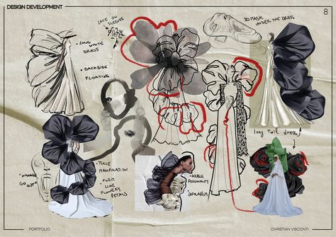 Moodboard Fashion Collage, Fashion Marketing Portfolio, Fashion Sketchbook Ideas, Textile Design Sketchbook, Portfolio Fashion Design, Fashion Portfolios, Fashion Design Development, Creative Fashion Design, Fashion Design Inspiration Board