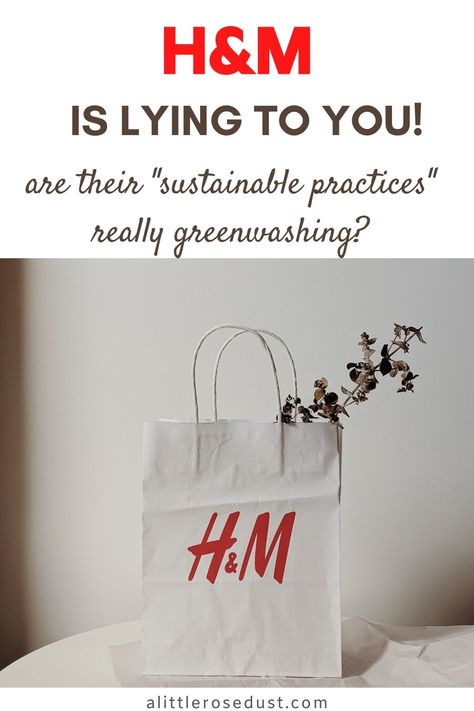 H&M is notourious for their greenwashing practices. They make a lot of claims as to how why they're such a sustainable brand. But thir claims are false and hollow. They are nothing short of a fast-fashion brand that wants your money. Here's why H&M is not a sustainable clothing brand and how they're greenwashing you. Fashion Infographic, H&m Brand, Dali Art, Back At It Again, Anita Dongre, Sustainable Clothing Brands, Fast Fashion Brands, Fashion School, Ethical Fashion Brands