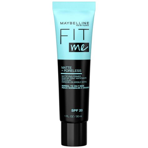 Maybelline’s lightweight primer helps to perfect and refine your complexion, preparing skin for makeup. It helps to create a smooth, even base while controlling shine, ensuring makeup glides across your face seamlessly for a natural-looking finish. The formula minimises shine for up to eight hours, locking in a sumptuous, matte look without clogging pores.Suitable for normal to oily skin. Makeup With Sunscreen, Maybelline Primer, Too Faced Primer, Poreless Primer, Matte Make Up, Maybelline Baby Skin, Make Up Primer, Primer Makeup, Fit Me Matte And Poreless