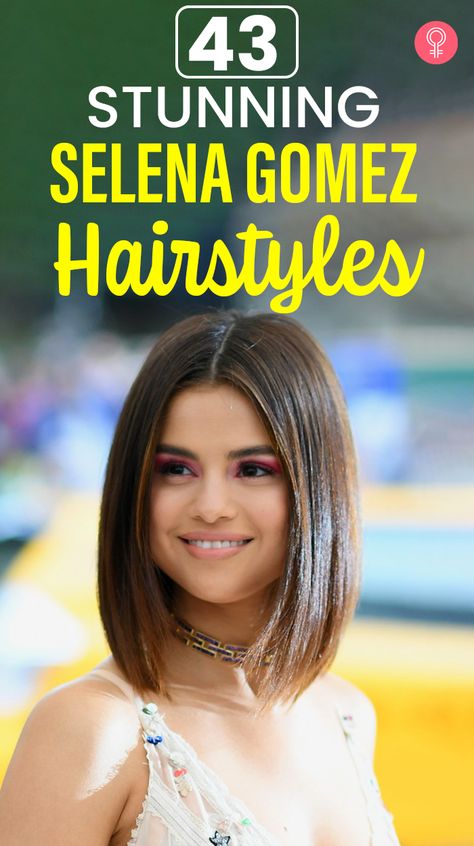 43 Stunning Selena Gomez Hairstyles : Selena Gomez's style is usually simple but never boring or repetitive, and so are her hairstyles. We have seen Selena experimenting with her hairstyles over the years and we love to see her trying new ones too. How about taking a glimpse at Selena Gomez hairstyles? #celebrities #selenagomez #hairstyle Selena Gomez Short Hairstyles, Lob Haircut Selena Gomez, Lob Selena Gomez, Selina Gomes Haircuts Short, Salina Gomez Hair, Selena Gomez Hair Layers, Selena Gomez Lob Haircut, Selena Gomez Short Haircut, Selena Gomez Long Bob