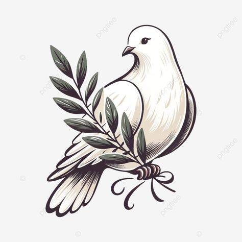 white dove peace dove olive branch illustration white dove peace dove olive branch png Olive Branch Illustration, Peace Dove Tattoos, Dove Sketches, Dove Outline, Olive Branch Art, Dove Olive Branch, Peace Drawing, Dove Drawing, Branch Illustration