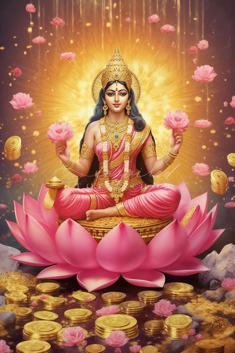 Claire Morgan, Aadi Shakti, Lakshmi Images, Hindu Goddess, Indian Goddess, Goddess Lakshmi, Spiritual Art, Scenery Wallpaper, Resolution