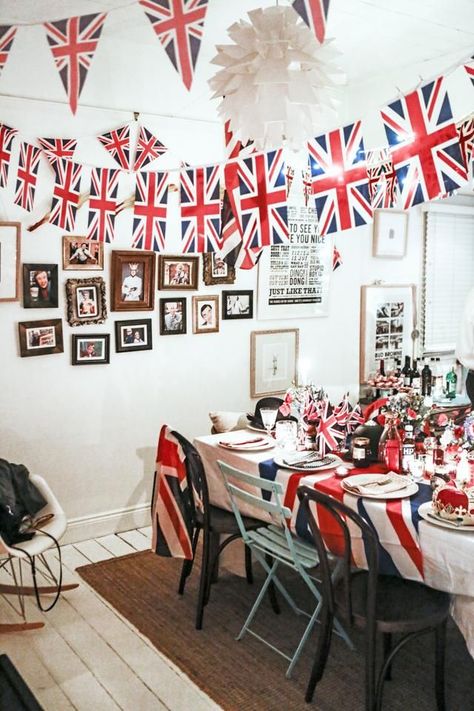 Dec 13, 2019 - The Royal Family, the British seaside, Britpop, Doctor Who – you’re spoilt for choice when it comes to hosting a British-inspired bash. We’ve rounded up the top 7 themes for your Best of British get-together, so keep calm and start planning! Click through for details London Theme Parties, British Themed Parties, England Party, 1940s Party, British Tea Party, Themed Dinner Party, Uk Parties, British Party, Royal Tea Parties