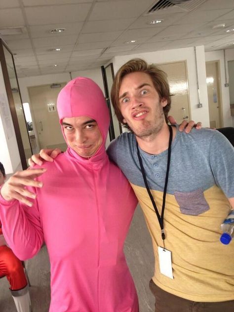 "Time to piss everyone off" - Filthy Frank | PewDiePie | Know Your Meme Marzia And Felix, Filthy Frank Wallpaper, Felix Kjellberg, Pink Guy, Filthy Frank, Best Crossover, He Makes Me Happy, Celebrity Tattoos, Pewdiepie