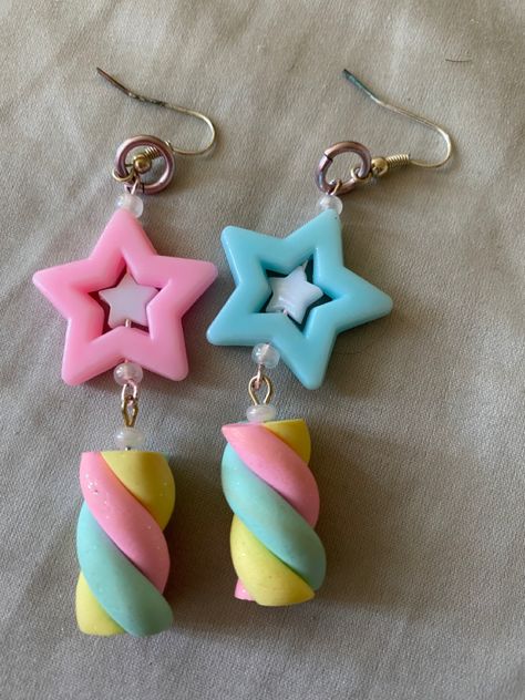 Clown Core Jewelry, Decora Jewelry, Kidcore Earrings, Kidcore Accessories, Kidcore Jewelry, Decora Accessories, 2000s Accessories, Silly Earrings, Candy Accessories