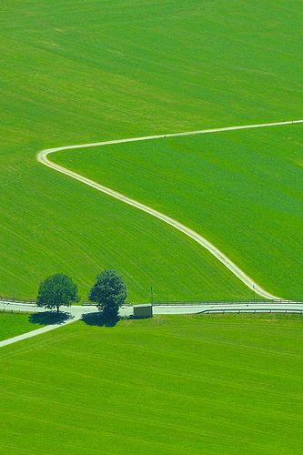 Tyrol Austria, Green Field, Winding Road, Green Landscape, Natural Scenery, Green Nature, Drone Photography, Aerial Photography, Nature Wallpaper