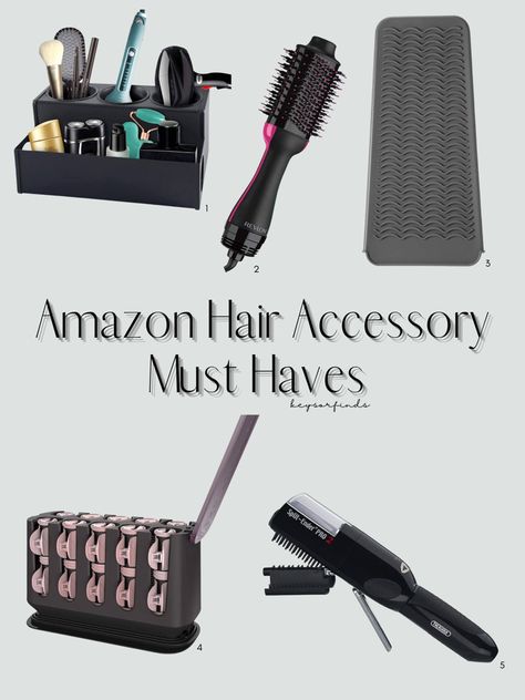 The ULTIMATE Guide to Amazon Hair Accessory Must Haves! Do you love doing your hair or looking for trendy products? Here are some of my favorite Amazon Hair Accessory MUST HAVES! #amazon #amazonfinds​ #amazonmusthaves #hair #hairideas #hairsalon #hairstyles #accessories #aesthetic product #trendy #pinterest #tiktok #instagram #giftideas #keysorfinds Amazon Curly Hair Products, Best Amazon Hair Vendors, Good Amazon Hair Vendors, Girly Accessories Hair Styling Tools, Best Hair Tools On Amazon, Split Ender Pro, Split Ender, Volumizer Hair Dryer, Hairstyles Accessories