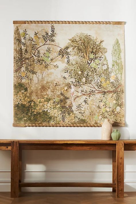 Décor | Anthropologie Perfect Paint Color, Tapestry Wall Art, Entertaining Essentials, Amber Interiors, Floral Tapestry, Printed Tapestries, Look Vintage, Hanging Tapestry, Nature Scenes