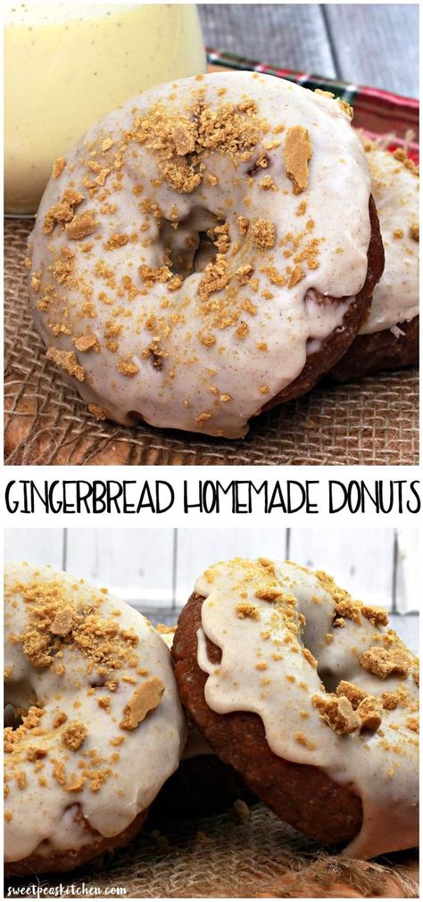 Gingerbread Donuts, affectionately called Christmas donuts in our house, are easy baked donuts. If you’ve never made homemade donuts, you’ll love these! #Gingerbread #Homemade #Donuts #Christmas Christmas Doughnut Recipes, Gingerbread Baked Donut, Gingerbread Donuts Baked, Best Donut Recipe, Cheese House, Gingerbread Donuts, Doughnut Recipes, Doughnut Recipe Easy, Homemade Donuts Recipe