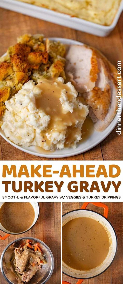 Make Ahead Turkey Gravy Recipe, Make Ahead Turkey, Make Ahead Turkey Gravy, Falafel Vegan, Best Turkey Gravy, Turkey Gravy Easy, Homemade Turkey Gravy, Turkey Gravy From Drippings, Making Turkey Gravy