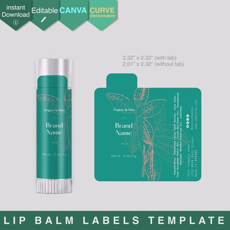 Lip balm labels template 2024 Lip Gloss Labels, Lip Balm Labels Template, Chapstick Labels, Lip Balm Brands, Lip Balm Labels, Color Lip Balm, Organic Lip Balm, Mentha Piperita, Theobroma Cacao