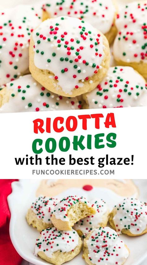 Best Ricotta Cookies, Vanilla Ricotta Cookies, Italian Ricotta Cookies Recipe, Ricotta Cookie Recipes, Italian Lemon Ricotta Cookies, Xmas Bakes, Fun Cookie Recipes, Ricotta Cookies Recipe, Simple Icing