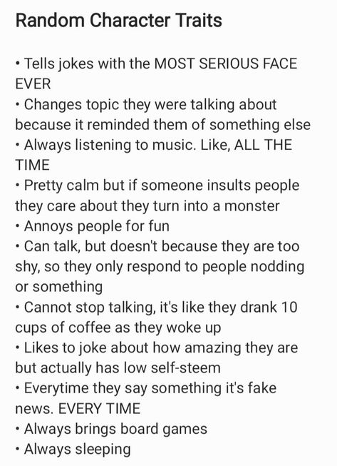 Introducing New Characters, Words To Describe Character Traits, Character Interests Ideas, Ways To Make Characters Meet, Weird Character Traits, How To Make Your Main Character Interesting, Random Character Traits, Ethnicities For Characters, Oc Character Traits