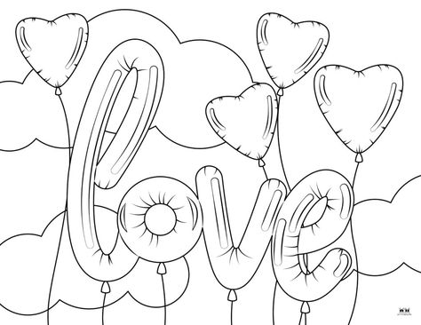 Choose from 100 different Valentine's Day coloring pages. Hours of coloring fun for your little ones. All pages are FREE. Print from home! Free Printable Valentines Tags, Valentines Day Coloring Page, Heart Coloring Pages, Love Coloring Pages, Words Coloring Book, Unique Coloring Pages, Valentines Day Coloring, Detailed Coloring Pages, Free Adult Coloring Pages