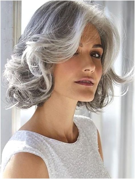 Curly Hair White Girl, Choppy Bob Hairstyles, Grey Wig, Trending Hairstyles, Silky Hair, Synthetic Wig, Grey Hair, Lace Frontal Wig, Silver Hair