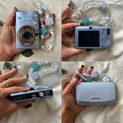 RARE PALE BLUE DIGITAL CAMERA CANON IXUS 82 IS... - Depop Blue Digital Camera, Decorate Digital Camera, Decorating Digital Camera, Digital Camera Stickers, Decorated Digital Camera, Digital Camera Decorated, Decorated Camera, Cannon Digital Camera, Movie Poster Aesthetic