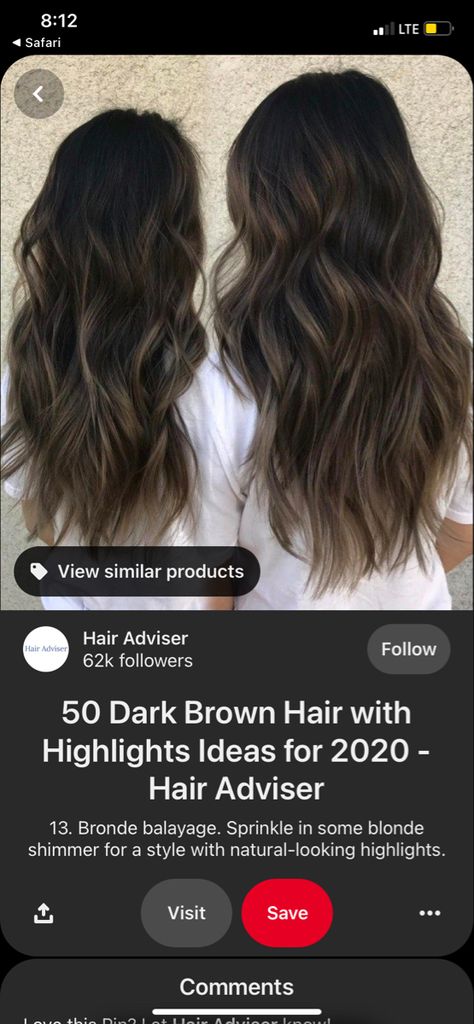 First Time Highlights, Highlights For Black Hair, Ash Brown Highlights, Natural Looking Highlights, Dark Brows, Bronde Balayage, Black Hair With Highlights, Subtle Highlights, Gorgeous Hair Color