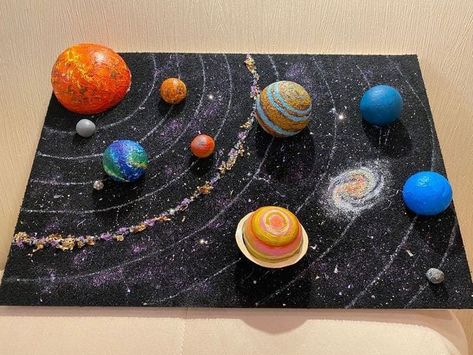 3rd Grade Solar System Projects, Diy Solar System Project, Solaire Diy, Solar System Projects For Kids, Planet Project, Space Activities For Kids, Tata Surya, Solar System For Kids, Solar System Art