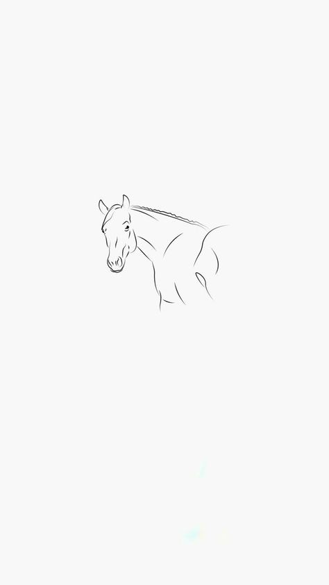 Line Work Horse Tattoo, Simple Horse Tattoo Ideas, Horse Shoes Tattoo, Horse Tattoo Ideas Small Simple, Horse Memorial Tattoo, Horse Tattoo Small, Minimalist Horse Tattoo, Horse Outline Tattoo, Equine Tattoo