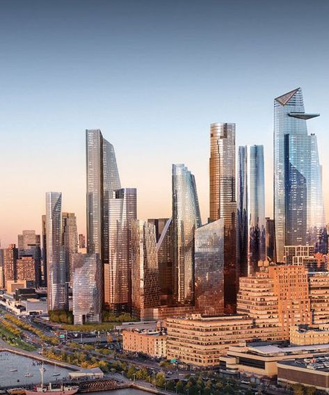 hudson yards: everything you need to know about the new york development West Side Highway, New York Wallpaper, New York Architecture, Hudson Yards, Skyscraper Architecture, Amazing Buildings, Manhattan New York, City Design, West Side