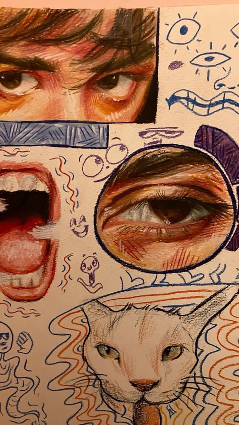 Swag Art, Arte Sketchbook, Arte Inspo, Sketchbook Inspiration, Sketchbook Art Inspiration, Art Journal Inspiration, Art Block, Art Inspiration Drawing, Funky Art