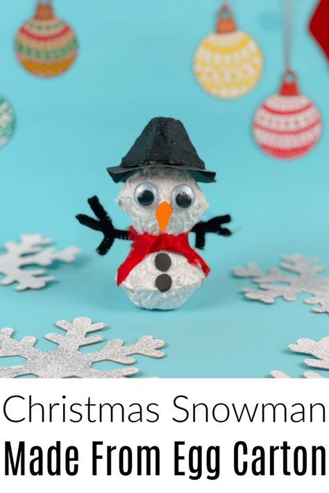 Learn how to make a snowman carton reindeer for a Christmas craft! It's a cheap and easy art project for the kids to make. Ant Crafts, Pink Marker, Make A Snowman, Egg Carton Crafts, Creative Diy Gifts, Orange Paper, Easy Craft Projects, Easy Art Projects, Egg Carton