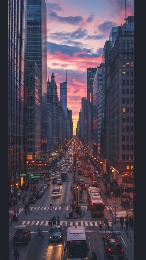 Urban Sunset Hues: The bustling city pulse under a spectacular sunset creates a stunning urban tapestry of life. #cityscape #sunset #skyscrapers #urban #traffic #dusk #twilight #buildings #aiart #aiphoto #stockcake https://ayr.app/l/5te4 Cityscape Reference Photo, Sky Scrapers Aesthetic, Urban Cityscape Photography, Urbanscape Photography, Cityscapes Photography, Manmade Structures, City Landscape Photography, Sunset Building, Perspective Practice