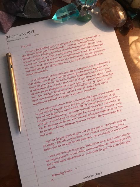 A channeled love letter from your special Divine Counter Part.  This will tell you What is going on with them and how they feel about you at the time of the reading.  Pictures will be sent along with the LOVE LETTER and a pdf copy to your email so you can print it out.  I am on Instagram and YouTube under @AngelicHealingPowers1111. No Refunds. Current turn around 3 to 10 business days. Love Letter Handwriting, Letter To Special Person, Letters For Someone Special, Love Letters Inspiration, Pull Down Love Letter Tiktok, Love Letter Stationary, Cute Emails To Boyfriend, How To Write Love Letters, Love Letter Format